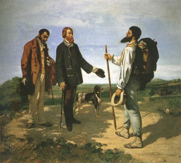 Gustave Courbet The Meeting or Bonjour,Monsieur Courbet oil painting image